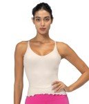 V-Neck Cropped Ruffled Tank Top for Women