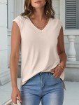 ANRABESS Women's V Neck Summer Tunic Tank Top