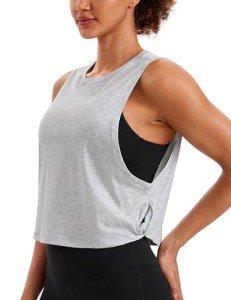 Light Grey Cropped Tank Top for Women