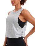 Light Grey Cropped Tank Top for Women