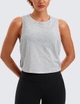 Light Grey Cropped Tank Top for Women