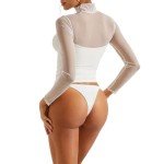 Trendy Long Sleeve Sheer Crop Top for Women