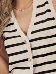 Striped Cropped Sweater Vest for Women