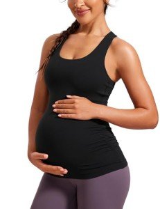 Butterluxe Maternity Racerback Tank Top - Black