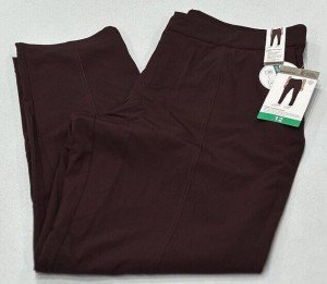 Mondetta Women's High-Rise Comfort Stretch Pants, Brown