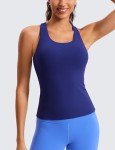Racerback Yoga Tank Top with Built-in Bra