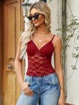 Avidlove Women's Lace V Neck Crop Top