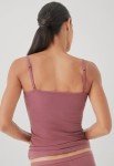 Organic Cotton Camisole Tank Top with Shelf Bra