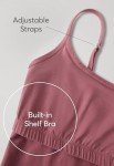 Organic Cotton Camisole Tank Top with Shelf Bra