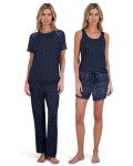 Lucky Brand Women's 4-Piece Pajama Set - Floral