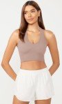 3-Pack Women's Seamless Racerback Crop Tanks