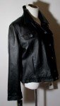 Women's Black Leather Jacket Size XL