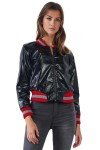 Karlee Women's Trendy Leather Baseball Jacket
