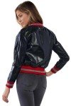 Karlee Women's Trendy Leather Baseball Jacket
