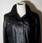 Women's Black Leather Jacket Size XL