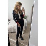 Karlee Women's Trendy Leather Baseball Jacket