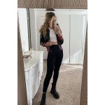 Karlee Women's Trendy Leather Baseball Jacket