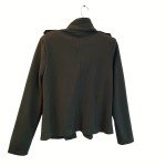 Green Moto Jacket with Zippers for Women