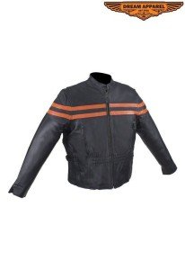 Women's Black Racing Style Biker Leather Jacket