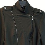 Green Moto Jacket with Zippers for Women