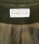 Green Button Jacket from Saks Fifth Avenue, Size 12