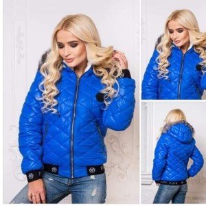 Warm Women's Blue Fashion Jacket
