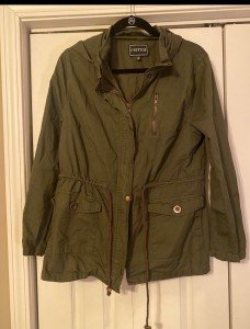 Olive Green Plus Size Military Style Jacket