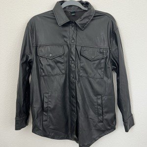 Wild Fable Women's Black Faux Leather Moto Jacket