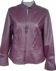 Petite Women’s Black Leather Short Jacket Size 4045