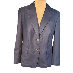 Navy Women’s Blazer with Brass Buttons