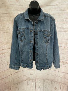 Women's Blue Denim Trucker Jacket - Size 18W