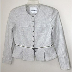 Black & White Cabi ZipLine Blazer Jacket, Size 2