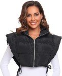 Cropped Hooded Puffer Vest for Women