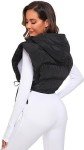 Cropped Hooded Puffer Vest for Women