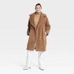 Universal Thread Brown Faux Shearling Coat for Women