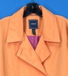 IZOD Women's Orange Belted Trench Coat Size L