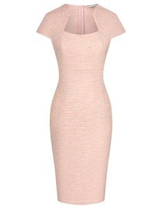 Grace Karin Women's Cap Sleeve Tweed Pencil Dress