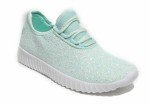 Womens Lightweight Sneaker Walking Fashion Shoes Glitter Mint All Sizes New
