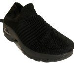 Fashion Womens Athletic Shoes Black Textile Mesh Size 40 EU/ 9 US