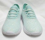 Womens Lightweight Sneaker Walking Fashion Shoes Glitter Mint All Sizes New