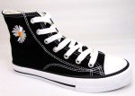 Hi-Top Sneakers Fashion Sneakers Womens Shoes Size 5.0 M, Black White, NEW