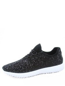 Women's Fahsion Sparkling Glitter Lace Up Light Weight Sneaker Shoes Size 5 - 11