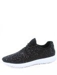 Women's Fahsion Sparkling Glitter Lace Up Light Weight Sneaker Shoes Size 5 - 11