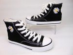 Hi-Top Sneakers Fashion Sneakers Womens Shoes Size 5.0 M, Black White, NEW