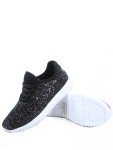 Women's Fahsion Sparkling Glitter Lace Up Light Weight Sneaker Shoes Size 5 - 11