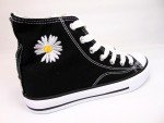 Hi-Top Sneakers Fashion Sneakers Womens Shoes Size 5.0 M, Black White, NEW