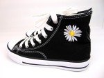 Hi-Top Sneakers Fashion Sneakers Womens Shoes Size 5.0 M, Black White, NEW