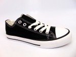 Women's Fashion Canvas Sneakers Lace Up Shoes, Size 5.0 US Black, NEW, 24391