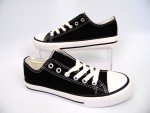 Women's Fashion Canvas Sneakers Lace Up Shoes, Size 5.0 US Black, NEW, 24391