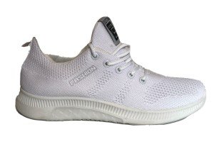 Fashion Womens Athletic Shoes White Mesh Lace Up Sneakers Size 7.5 M US